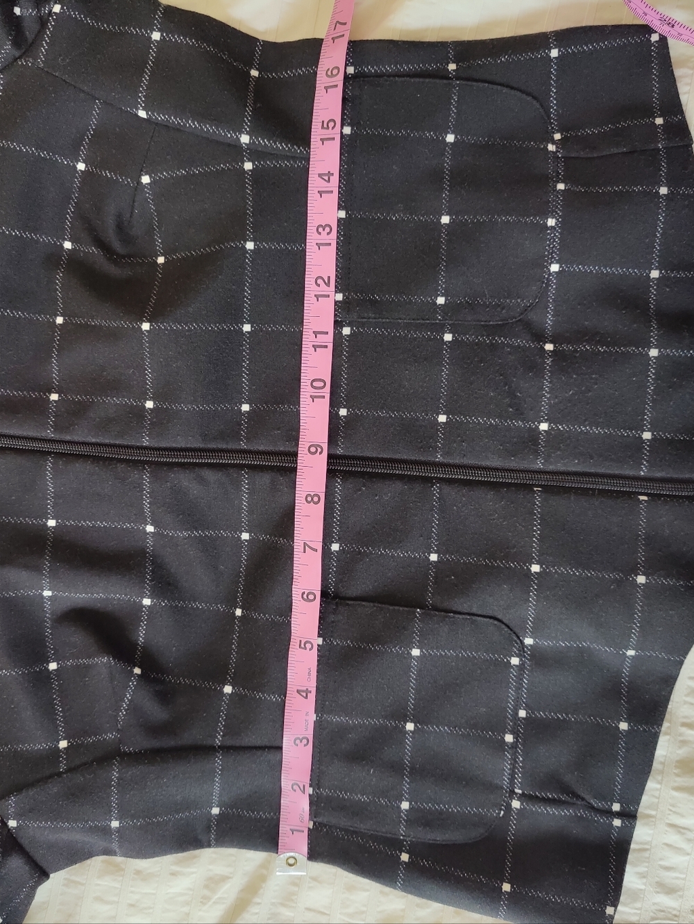 Covington Black Windowpane Zip Blazer - Picture 10 of 11